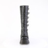 Demonia STOMP-223 Black Vegan Platform Wedge Knee Boots