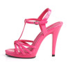 Fabulicious FLAIR-420 Pink T-Strap Stiletto Sandals