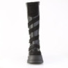 Demonia STOMP-228 Black Vegan Platform Wedge Boots