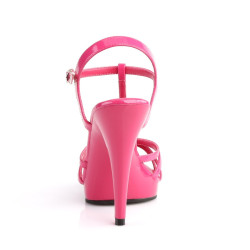Fabulicious FLAIR-420 Pink T-Strap Stiletto Sandals