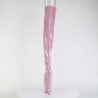 Pleaser FLAMINGO-3021GP Rose Glitter Laced Thigh Boots