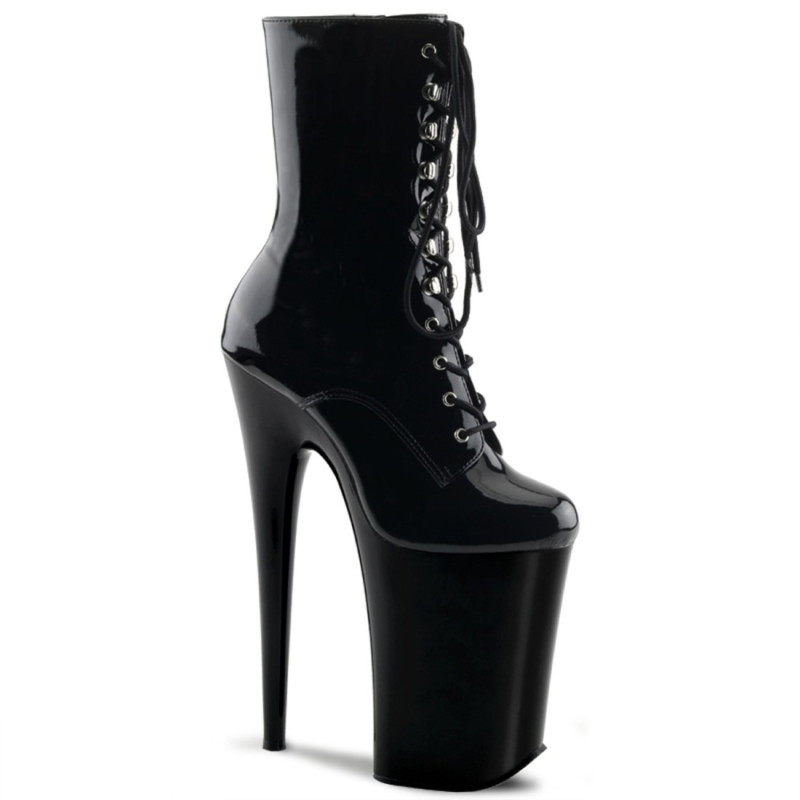 Pleaser INFINITY-1020 Black High Heeled Ankle Boots Pleaser INFINITY-1020 Black High Heeled Ankle Boots