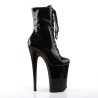 Pleaser INFINITY-1020 Black High Heeled Ankle Boots