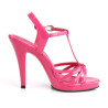 Fabulicious FLAIR-420 Pink T-Strap Stiletto Sandals