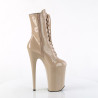 Pleaser INFINITY-1020 Nude Patent Women's Ankle Boots