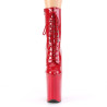 Pleaser INFINITY-1020 Red Patent Ankle High Boots Women