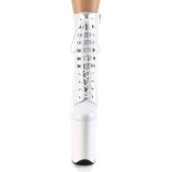 Pleaser INFINITY-1020 White Patent Women Ankle Boots