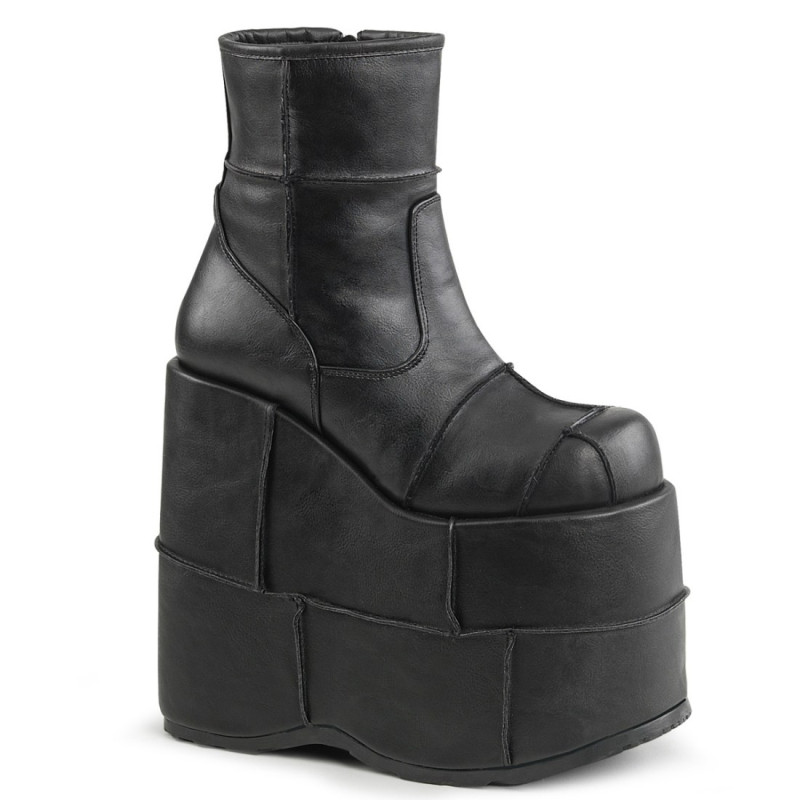 Demonia STACK-201 Black Vegan Cyber Platform Men Boots Demonia STACK-201 Black Vegan Cyber Platform Men Boots