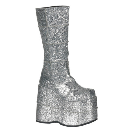 Demonia STACK-301G Glitter Cyber Platform Men Boots