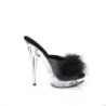 Fabulicious SULTRY-601F Black Vegan Feathers Transparen