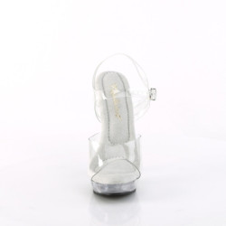 Fabulicious SULTRY-608 Clear High Heel Platform Sandal