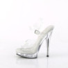 Fabulicious SULTRY-608 Clear High Heel Platform Sandal