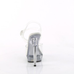 Fabulicious SULTRY-608 Clear High Heel Platform Sandal