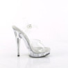Fabulicious SULTRY-608 Clear High Heel Platform Sandal