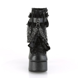 Demonia CHARADE-110 Black Vegan Chunky Platform Boots