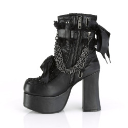 Demonia CHARADE-110 Black Vegan Chunky Platform Boots