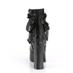Demonia CHARADE-110 Black Vegan Chunky Platform Boots