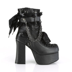 Demonia CHARADE-110 Black Vegan Chunky Platform Boots