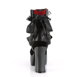 Demonia CHARADE-110 Black Red Chunky Platform Boots