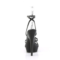 Fabulicious SULTRY-638 Black High Heel Strappy Sandals