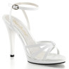 Fabulicious FLAIR-436 White Ankle Wrap Stiletto Sandal