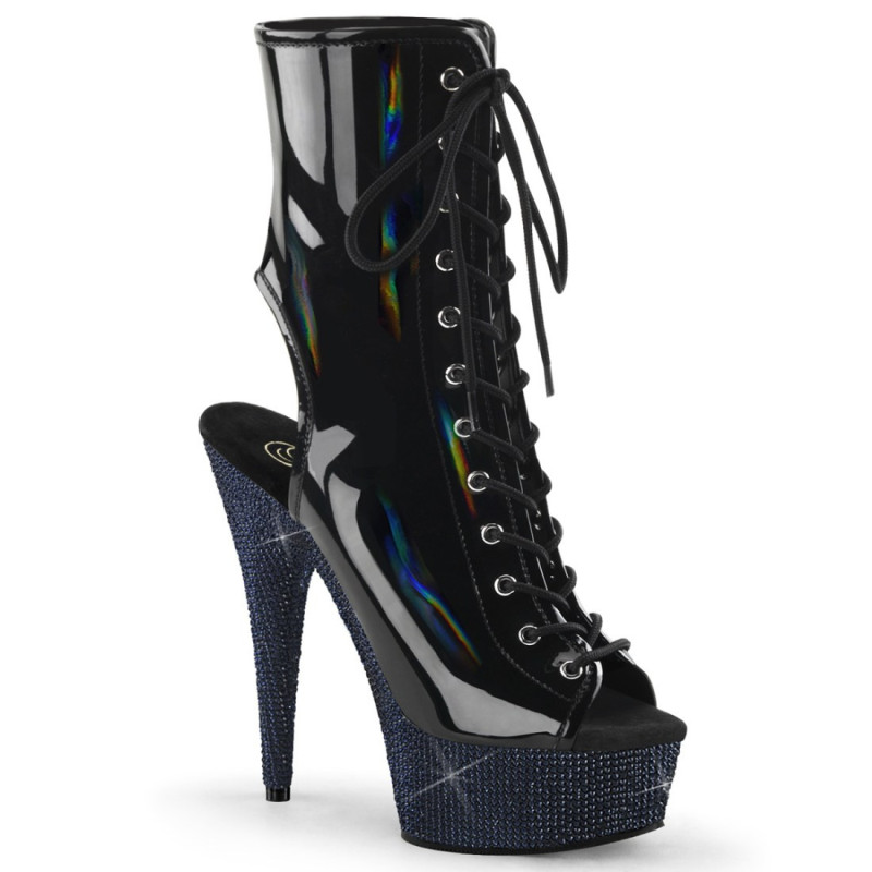 Pleaser BEJEWELED-1016-6 Black Hologram Patent Strass Pleaser BEJEWELED-1016-6 Black Hologram Patent Strass