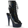 Pleaser BEJEWELED-1016-6 Black Hologram Patent Strass