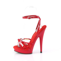Fabulicious SULTRY-638 Red High Heeled Strappy Sandals