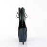 Pleaser BEJEWELED-1016-6 Black Hologram Patent Strass