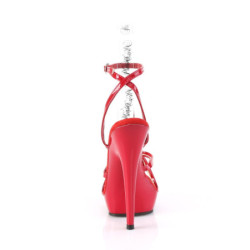 Fabulicious SULTRY-638 Red High Heeled Strappy Sandals