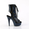 Pleaser BEJEWELED-1016-6 Black Hologram Patent Strass