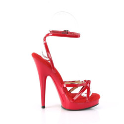 Fabulicious SULTRY-638 Red High Heeled Strappy Sandals