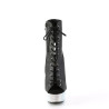 Pleaser BEJEWELED-1016-6 Black Vegan Leather Silver