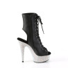Pleaser BEJEWELED-1016-6 Black Vegan Leather Silver
