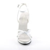 Fabulicious FLAIR-436 White Ankle Wrap Stiletto Sandal