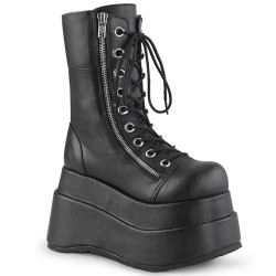 Demonia BEAR-265 Black Vegan Platform Women Boots