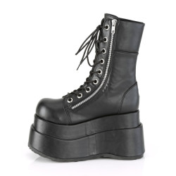 Demonia BEAR-265 Black Vegan Platform Women Boots