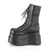 Demonia BEAR-265 Black Vegan Platform Women Boots