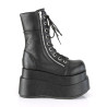 Demonia BEAR-265 Black Vegan Platform Women Boots