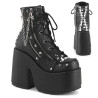 Demonia CAMEL-208 Black Vegan Chunky Platform Boots