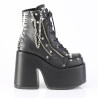 Demonia CAMEL-208 Black Vegan Chunky Platform Boots