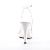 Fabulicious FLAIR-436 White Ankle Wrap Stiletto Sandal