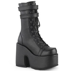 Demonia CAMEL-250 Black Vegan Chunky Platform Boots