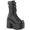Demonia CAMEL-250 Black Vegan Chunky Platform Boots