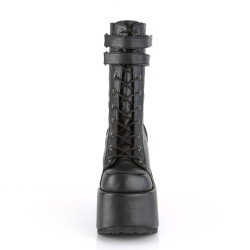 Demonia CAMEL-250 Black Vegan Chunky Platform Boots