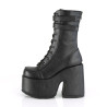 Demonia CAMEL-250 Black Vegan Chunky Platform Boots