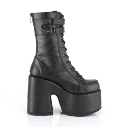 Demonia CAMEL-250 Black Vegan Chunky Platform Boots