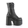 Demonia CAMEL-250 Black Vegan Chunky Platform Boots