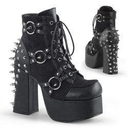 Demonia CHARADE-100 Black Vegan Chunky Platform Boots