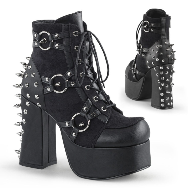 Demonia CHARADE-100 Black Vegan Chunky Platform Boots Demonia CHARADE-100 Black Vegan Chunky Platform Boots